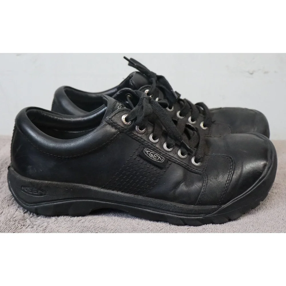 KEEN Austin Mens Black Leather Oxford Shoes Size 11.5‎ US